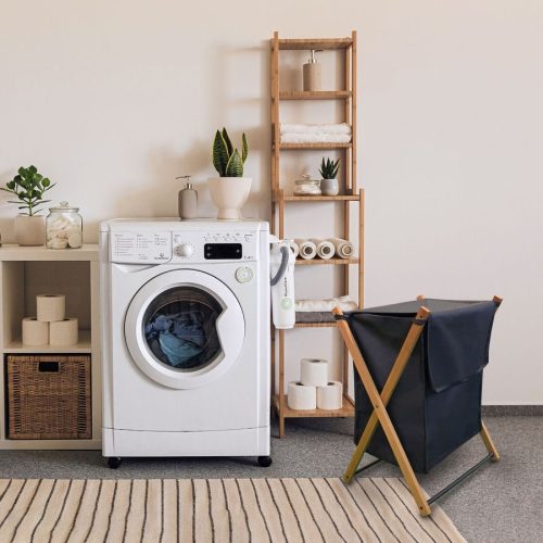 Aurora összecsukható fa szennyestartó (39L)