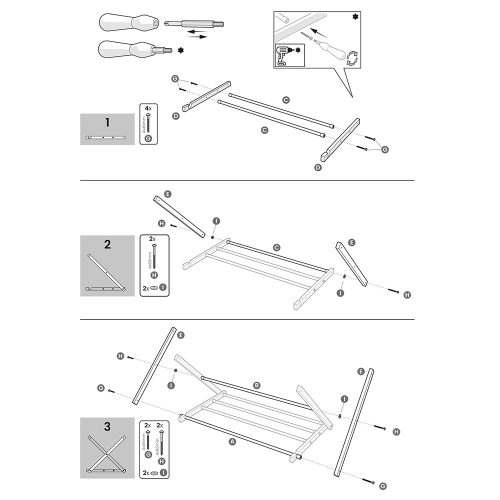Aurora Eco Style álló ruhaszárító (szereld magad)