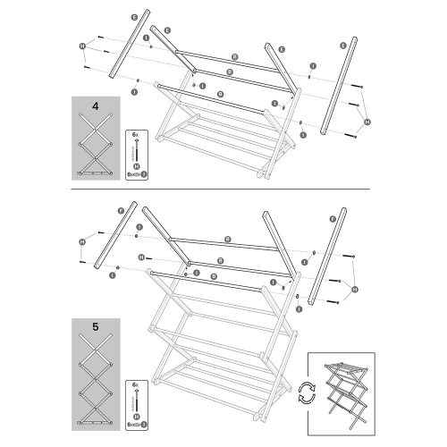 Aurora Eco Style álló ruhaszárító (szereld magad)