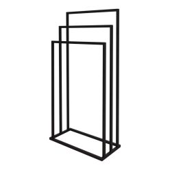   Modern szabadon álló 3 karos fürdőszobai törölközőtartó állvány (fekete)