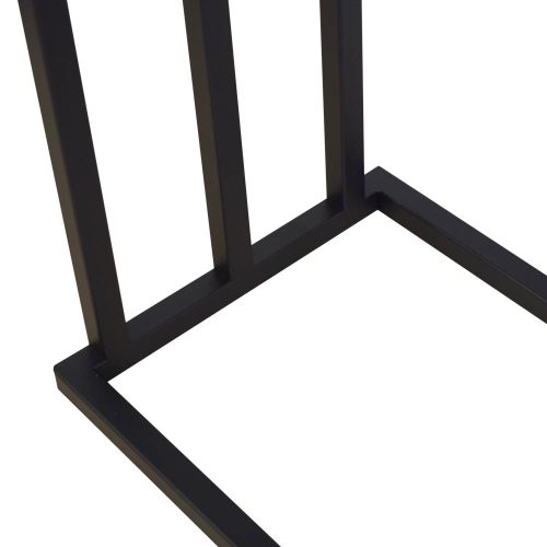 Modern szabadon álló 3 karos fürdőszobai törölközőtartó állvány (fekete)