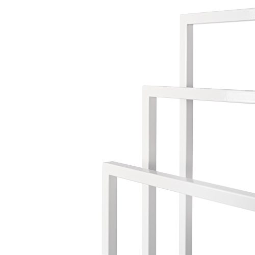 Modern szabadon álló 3 karos fürdőszobai törölközőtartó állvány (fehér)