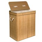 Sepio Bamboo Kétrekeszes összecsukható bambusz szennyestartó (105L)