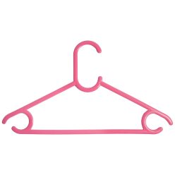 Műanyag gyerek vállfa 25 db (rózsaszín)
