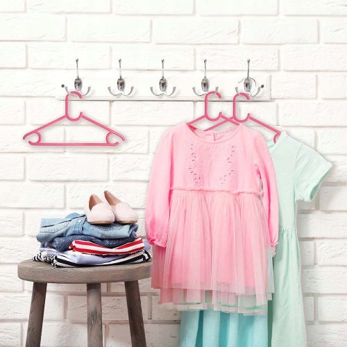 Műanyag gyerek vállfa 25 db (rózsaszín)