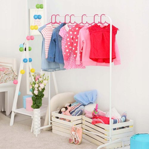 Műanyag gyerek vállfa 25 db (rózsaszín)