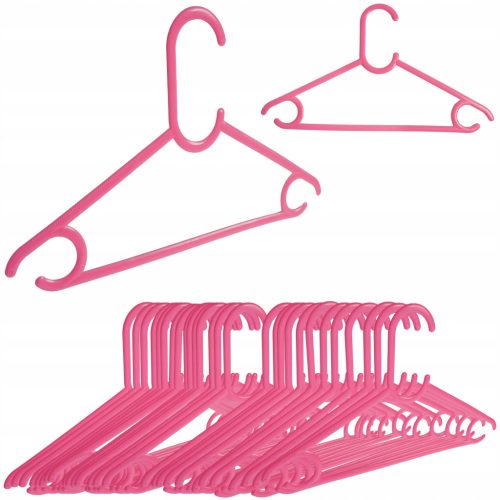 Műanyag gyerek vállfa 25 db (rózsaszín)