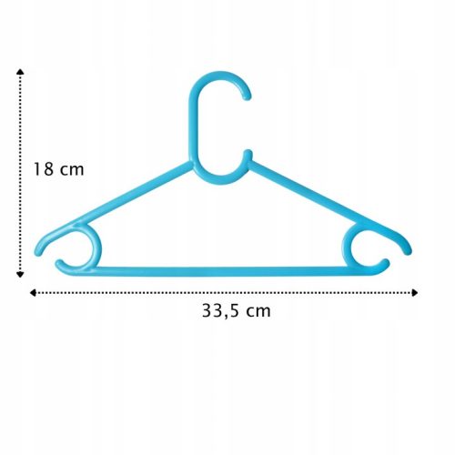 Műanyag gyerek vállfa 25 db (kék)