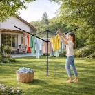 Kültéri ruhaszárító állvány - Steeldry - fekete (50m)