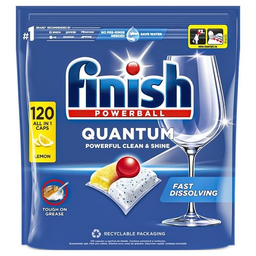 FINISH POWERBALL QUANTUM ALL-IN-1  mosogatógép tabletta lemon (120db)