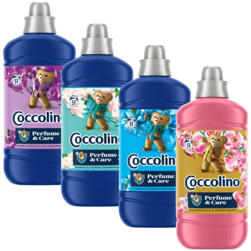 Coccolino Perfume & Care öblítő Válogatás 4x1,275L (204 mosás)