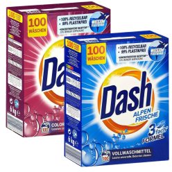 DASH Univerzális + Színes Mosópor 6+6 kg (100+100 mosás)