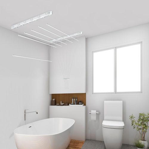 Fregoli, mennyezeti ruhaszárító 90 cm (fehér)