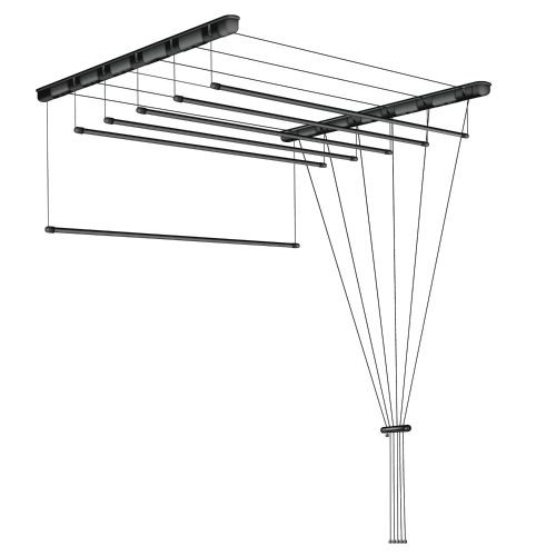 Fregoli, mennyezeti ruhaszárító 160 cm (fekete)
