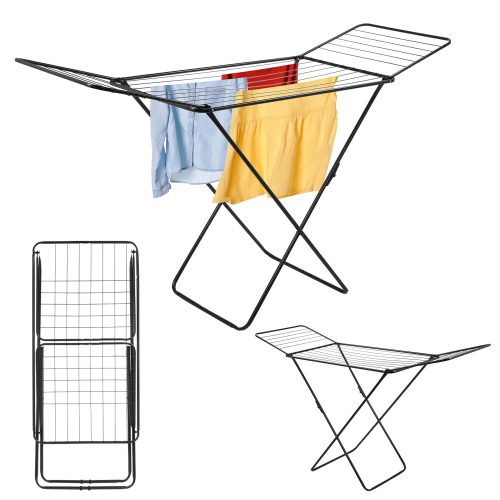 Resby álló ruhaszárító állvány 106x182 cm (fekete)