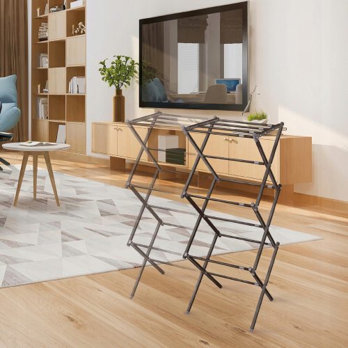 FERRARA bővíthető vertikális ruhaszárító (fekete)