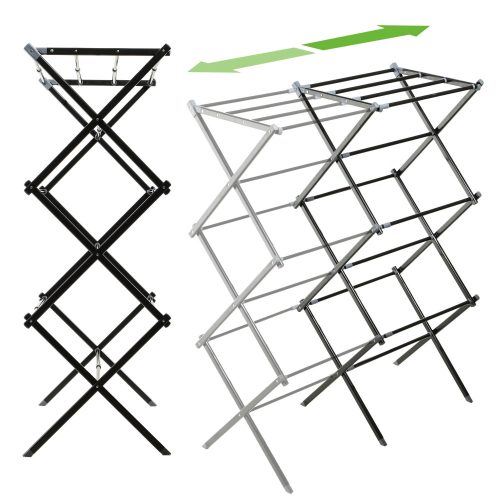 FERRARA bővíthető vertikális ruhaszárító (fekete)