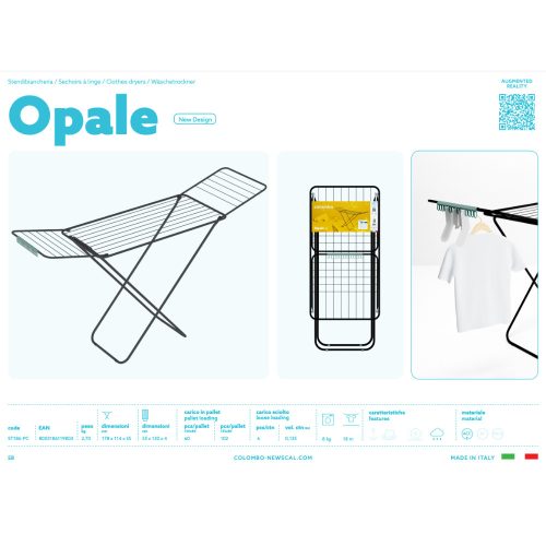 Colombo OPALE álló ruhaszárító állvány (18m)